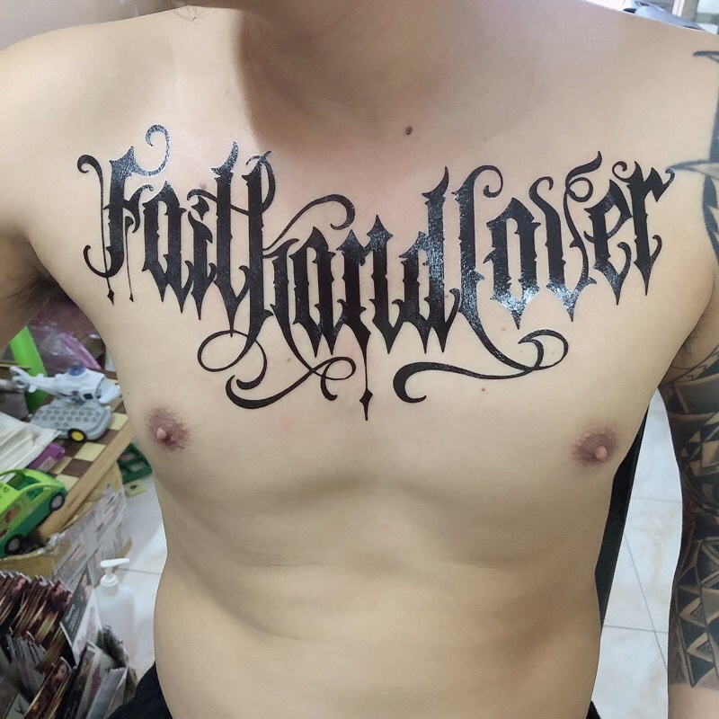 Hình xăm dán đặc biệt, cao cấp bả vai và ngực 24x34cm