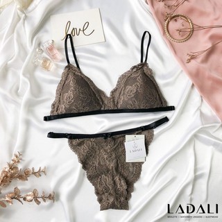 Áo ngực không gọng Bralette Ladali, áo lót nữ cao cấp, áo ngực mút mỏng A549 - Nâu