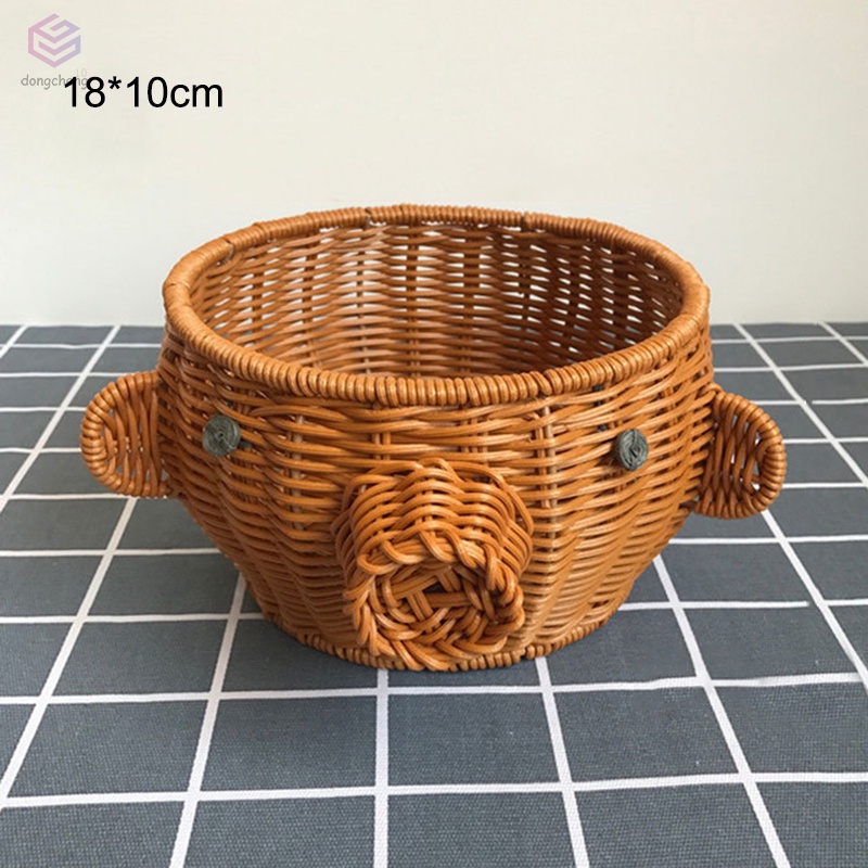 Giỏ Đan Mây Đựng Trái Cây/Rau Củ Hình Động Vật Dễ Thương
