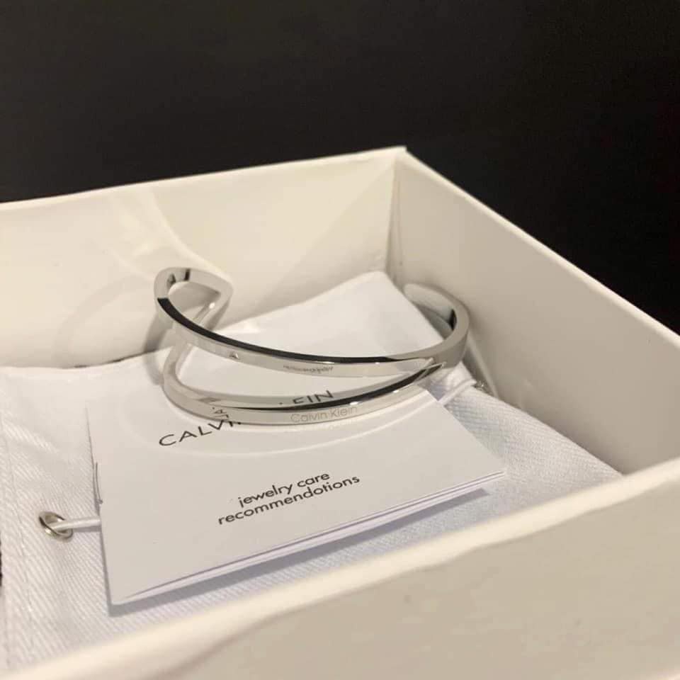 VÒNG TAY CUFF CK THÉP KHÔNG GỈ - CẶP ĐÔI - ĐẦY ĐỦ PHỤ KIỆN