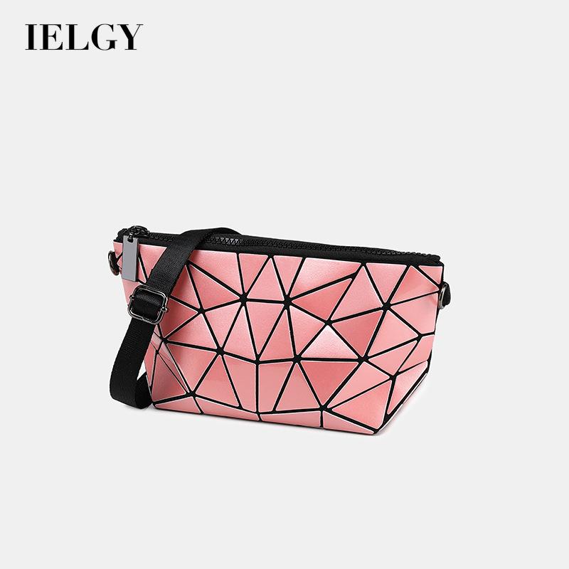 IELGY Túi Đeo Chéo Vai Họa Tiết Hình Thoi Phong Cách Hàn Quốc Thời Trang Cho Nữ