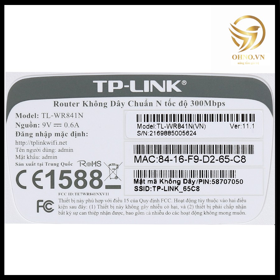 Thiết Bị Đầu Phát WIFI TP LINK 841N Cục Phát Sóng Wifi 2 Râu Tốc Độ Cao - OHNO VIỆT NAM