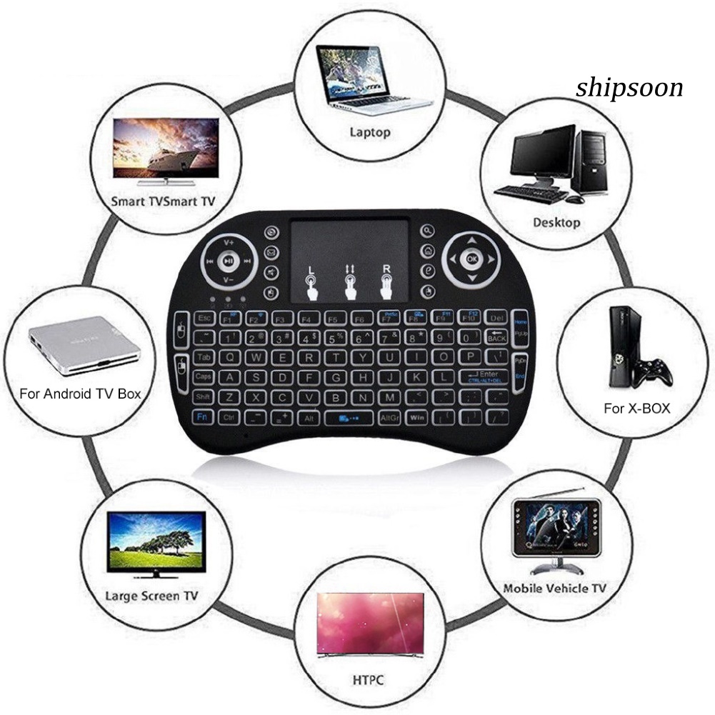 Bàn Phím Không Dây I8 Mini 2.4ghz Cho Tv Box Pc Laptop