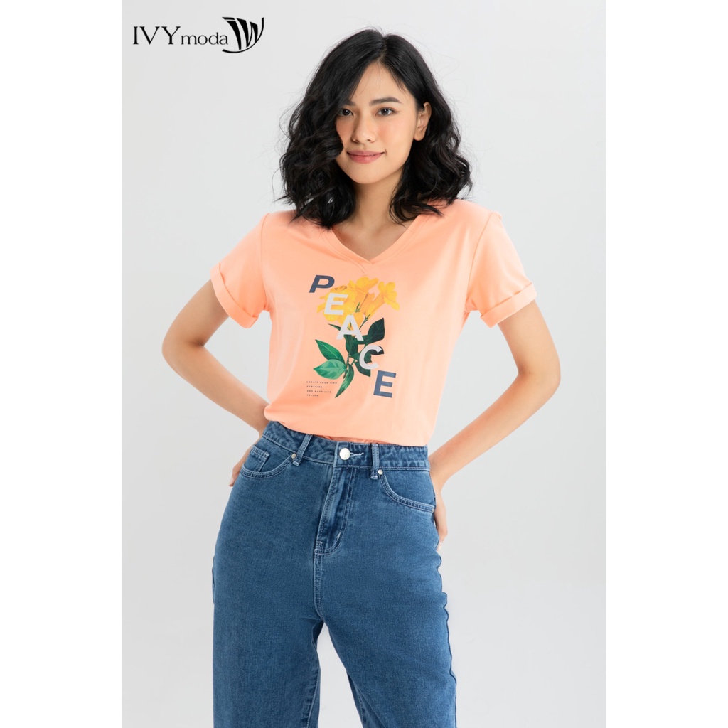 [NHẬP WABRTL5 GIẢM 10% TỐI ĐA 50K ĐH 250K ]Quần lửng bò dáng baggy IVY moda MS 24B8008