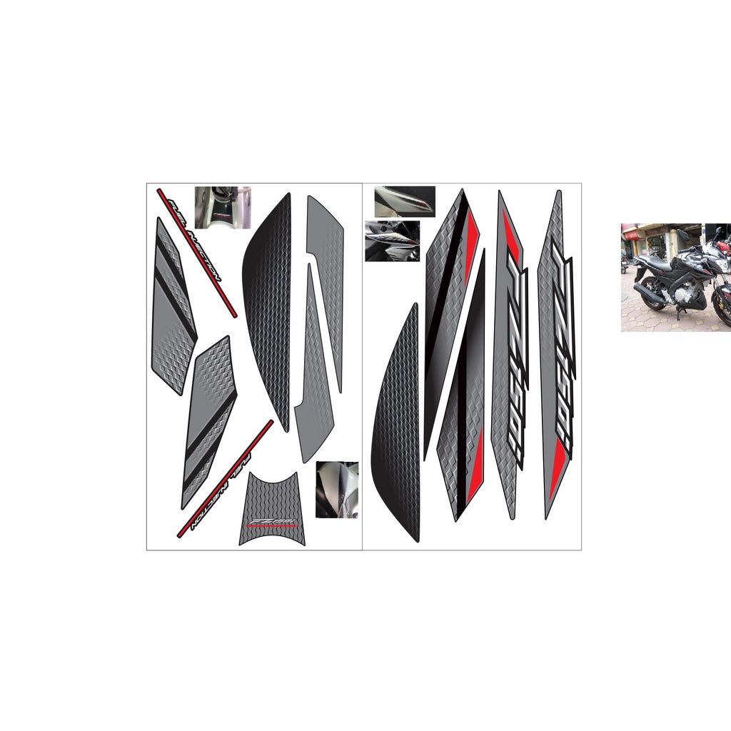 Tem rời FZ 150i xe đen
