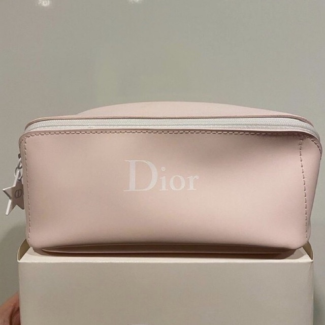 Túi makeup dior gift đựng đồ trang điểm màu hồng