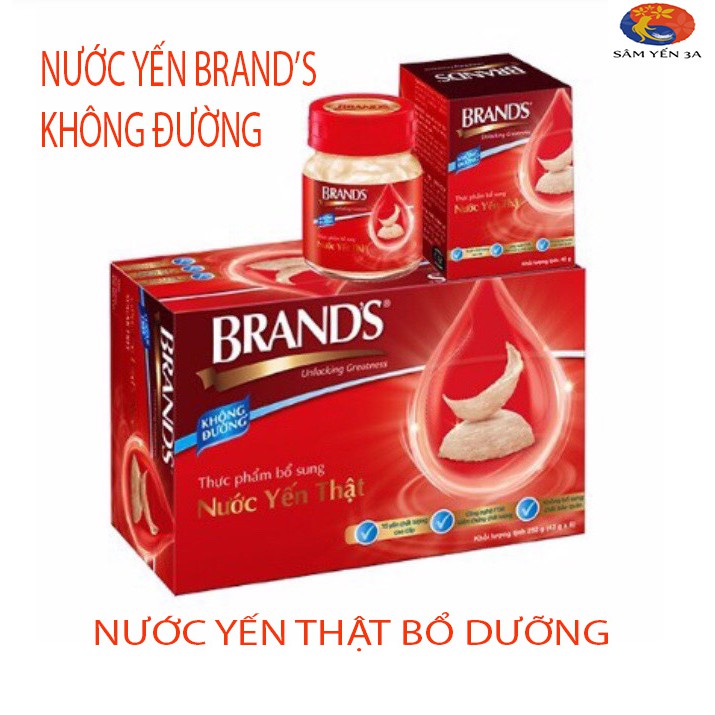 Nước Yến Brand Không Đường 42gx6 Hũ, giúp bồi bổ sức khỏe, nước yến nguyên chất, nước yến cao cấp