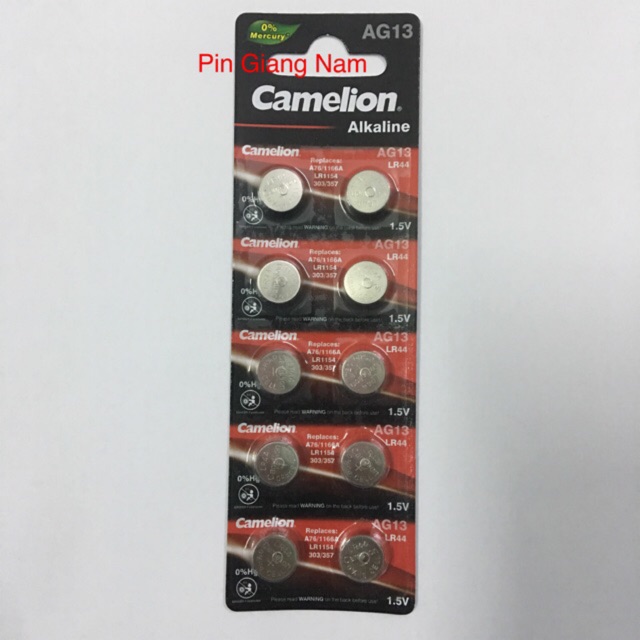 Pin AG13 Camelion 1.5V vỉ 10 viên