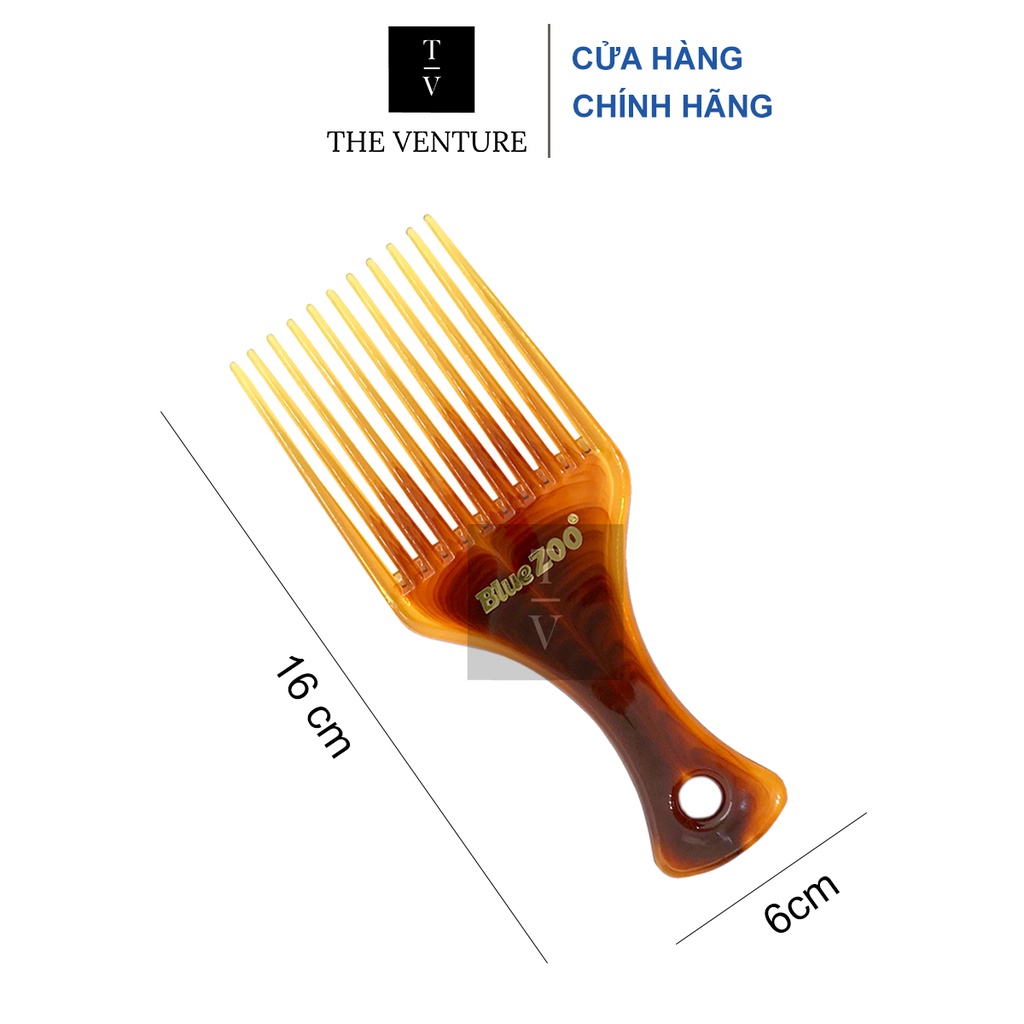 Lược Afro Pick tạo kiểu BlueZoo chuyên dụng Pomade cao cấp chính hãng .