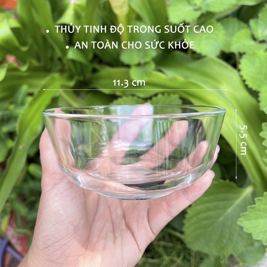 Chén cơm thủy tinh bộ 6 cái cao cấp, chất thủy tinh cao cấp tinh khiết sáng đẹp hàng chính hãng Union Glass Thái Lan