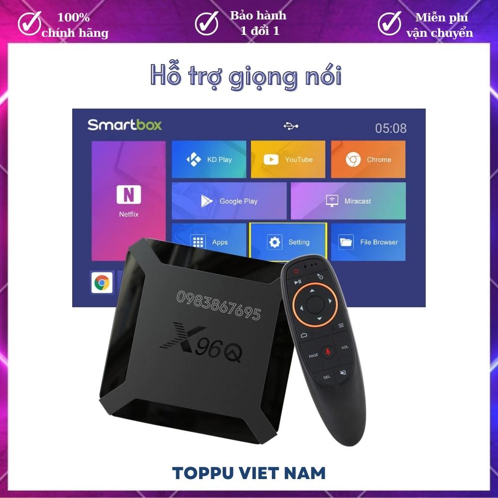 Android Tivi box X96Q - Hỗ trợ giọng nói, kết nối Wifi cực nhanh, xem youtube, truyền hình, chơi game miễn phí