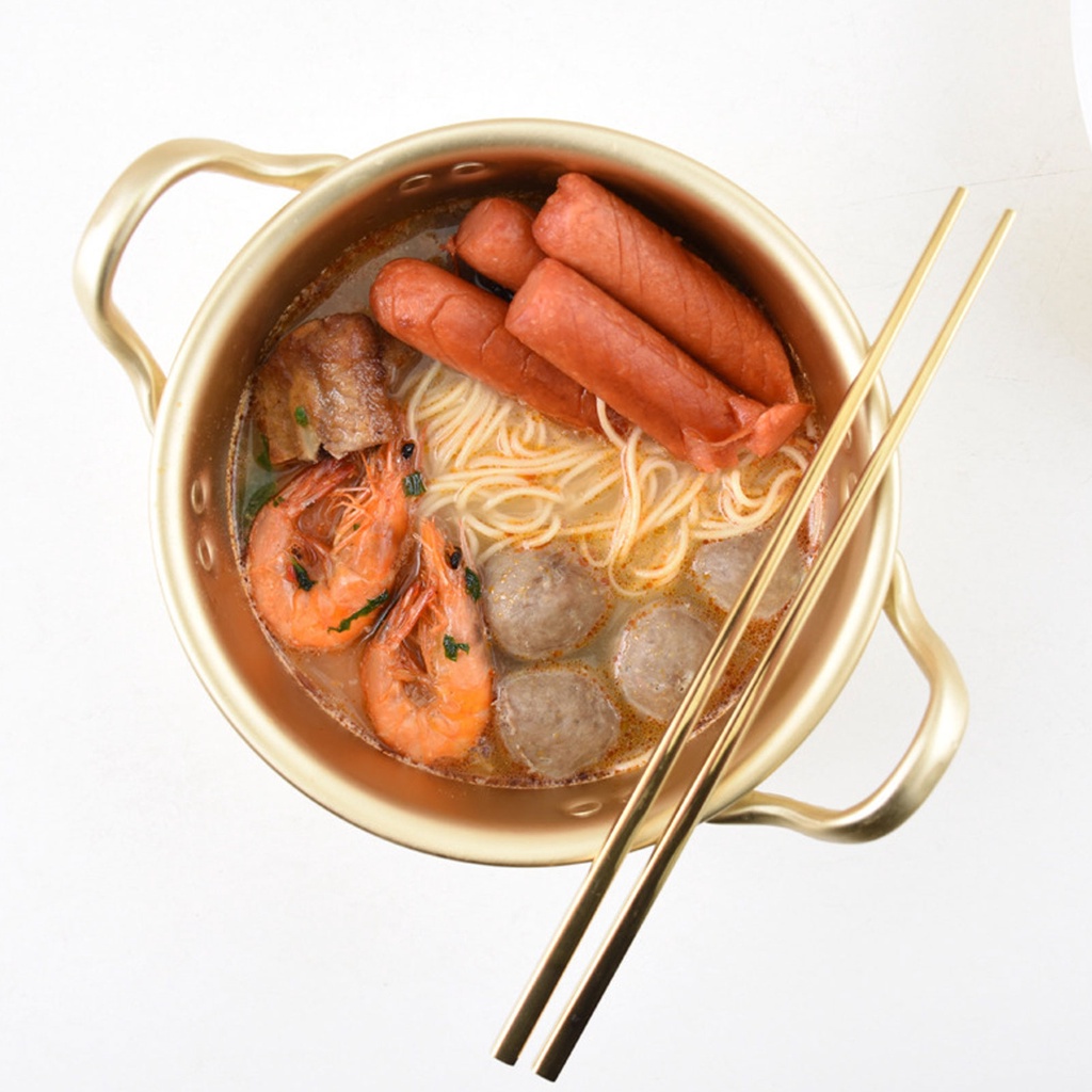 ❤️ Nitrogen071 Nồi nấu mì ramen trơn kiểu Hàn Quốc Khả năng dẫn nhiệt tốt di động có thể xếp chồng lên nhau nắp đậy cho Đi bộ đường dài cắm trại tại nhà