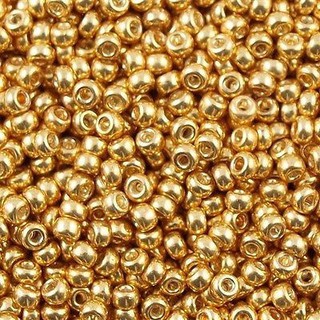 Hạt cườm Tiệp 2mm màu vàng golden