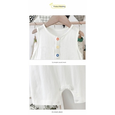 Jumpsuit sát nách chất Cotton cho bé