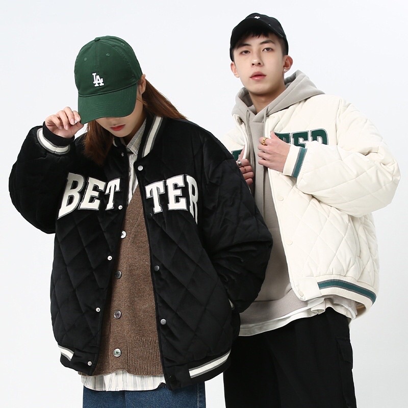 Áo khoác bomber phao nam nữ phom rộng unisex ✅