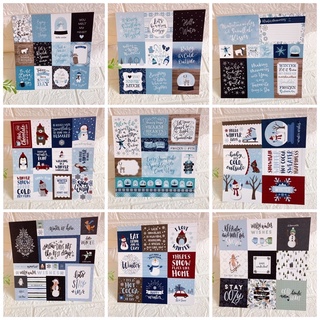 Tag/card/sticker lẻ 1 tờ chủ đề mùa đông (Winter) dùng trang trí love box, scrapbook, khung ảnh 3D