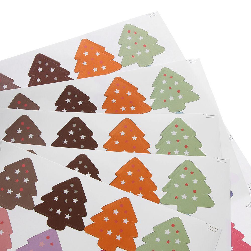 Set 100 Nhãn Dán Trang Trí Cây Thông Noel Tiện Dụng