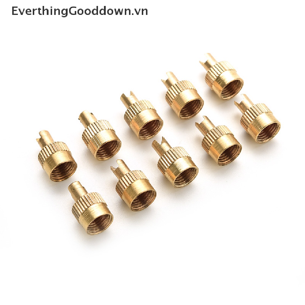 Everthinggooddown 10 Nắp Van Xe Hơi Bằng Kim Loại Chrome Kèm Dụng Cụ Tháo Lõi