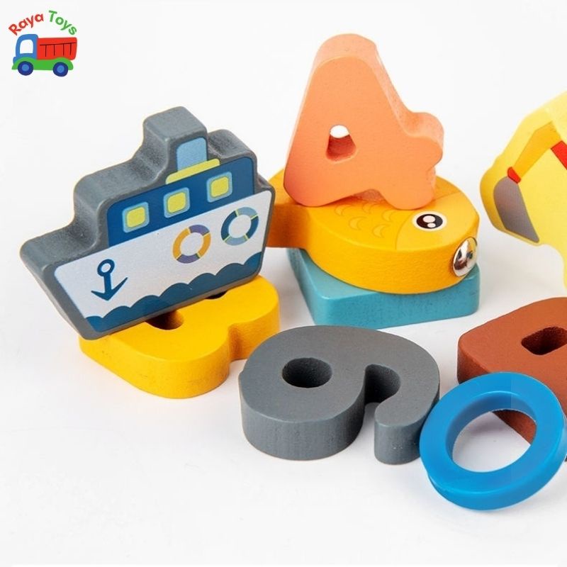 Đồ chơi trẻ em thông minh cho bé gái bé trai câu cá 6 in 1 lắp ráp bằng gỗ theo giáo dục Montessori, quà tặng sinh nhật