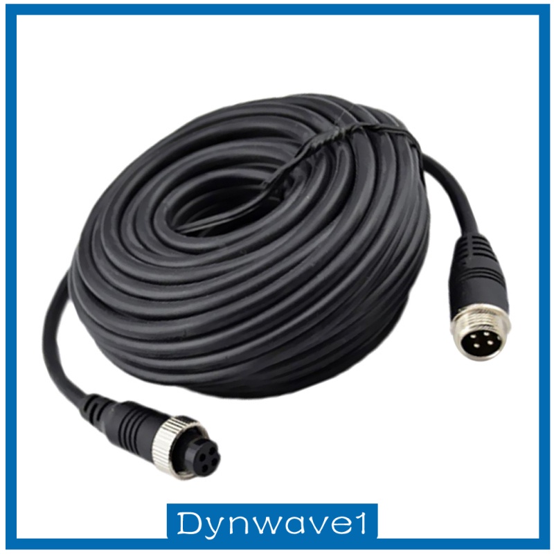 [DYNWAVE1] 4Pin Video Extension Cable Wire for Bus Truck Reversing Rear View Camera 20M