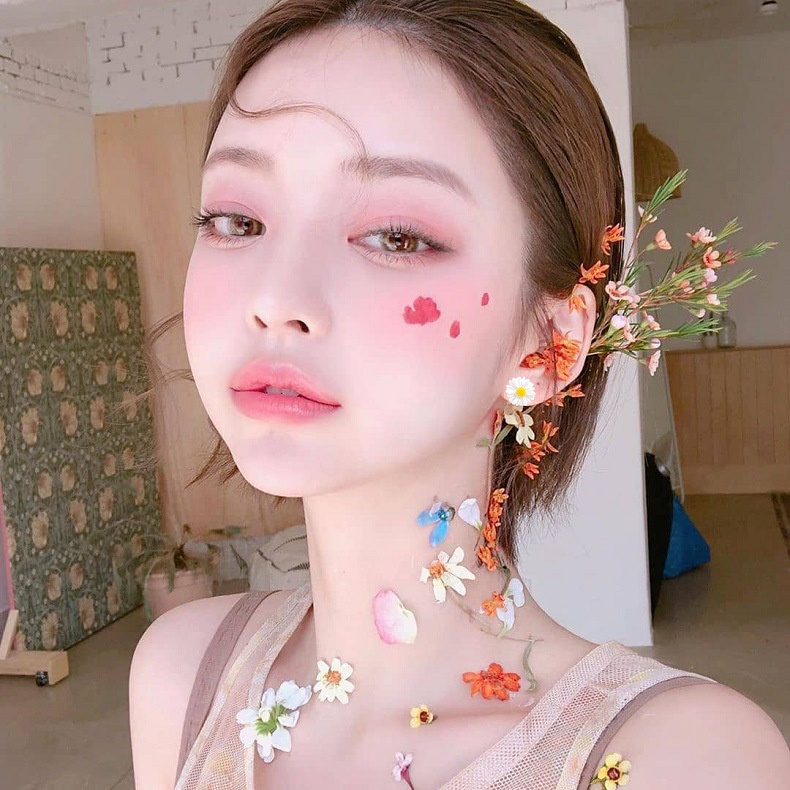 Hoa tai bạc 925 hình hoa cúc nhỏ phong cách Hàn Quốc thời trang mùa hè dành cho nữ