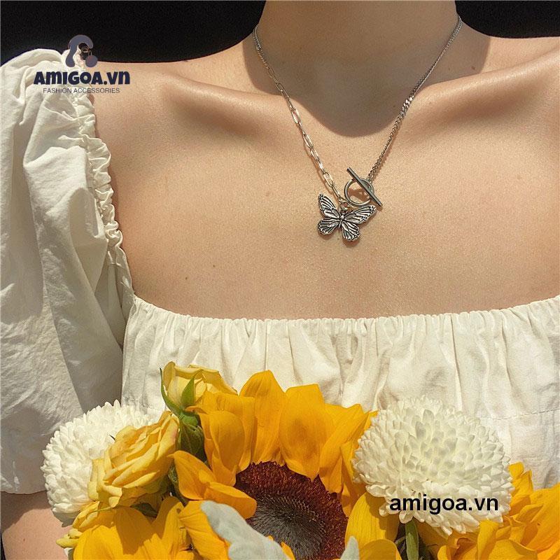 ✨✨Dây chuyền mặt bươm bướm nam nữ móc treo vòng cổ