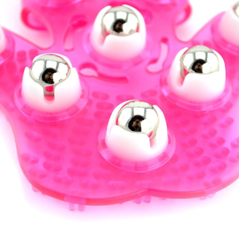 Găng Tay Mát Xa 9 Góc 360 Độ Màu Hồng