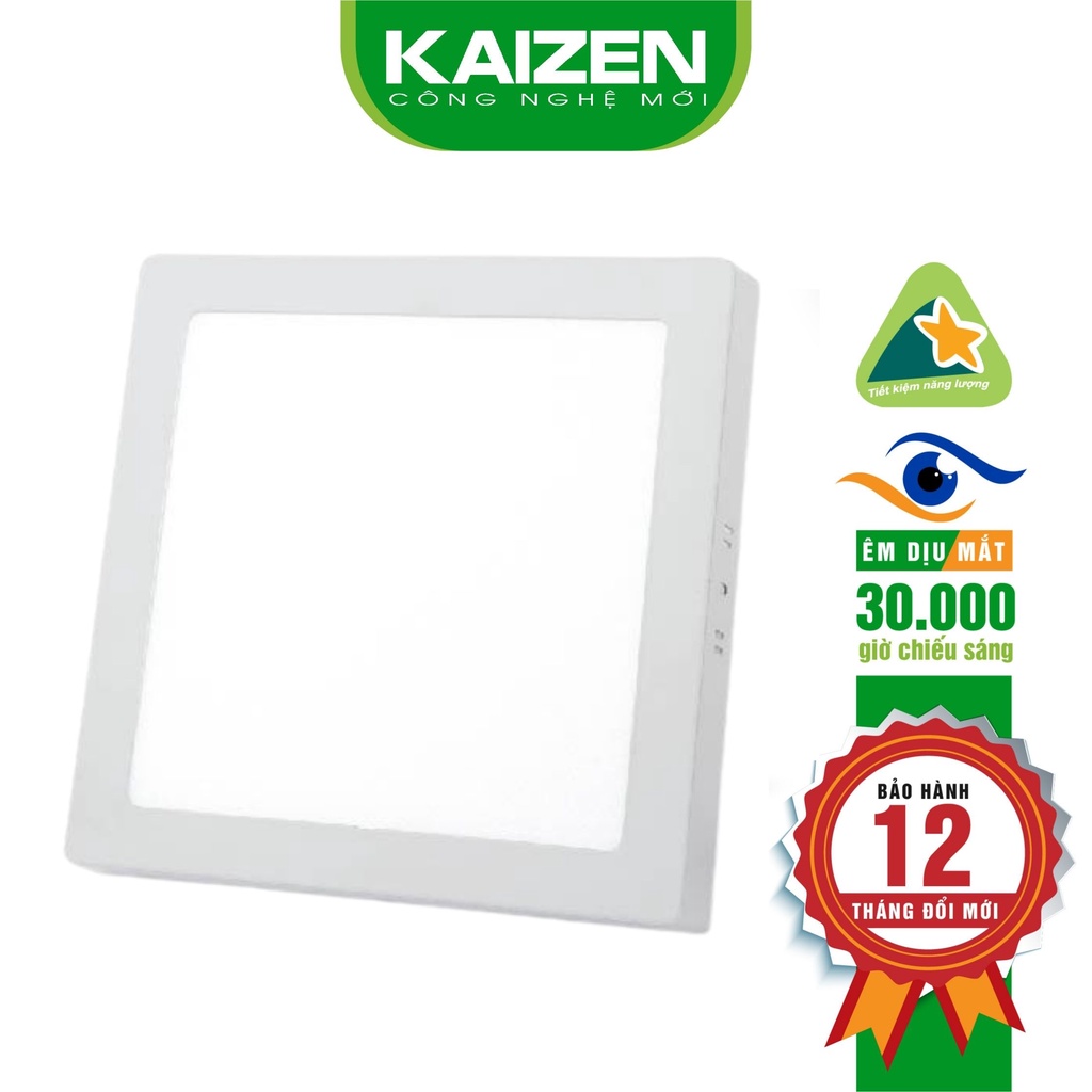 Đèn Led Ốp Trần KAIZEN Thiết Kế Hai Kiểu Dáng Vuông Và Tròn Thanh Lịch, Tiết Kiệm Điện Năng