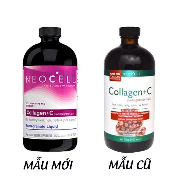 Nước Uống Collagen Lựu , Nước uống đẹp da , Chống lão hóa, Neocell Collagen + C Pomegranate Liquid 473 ml