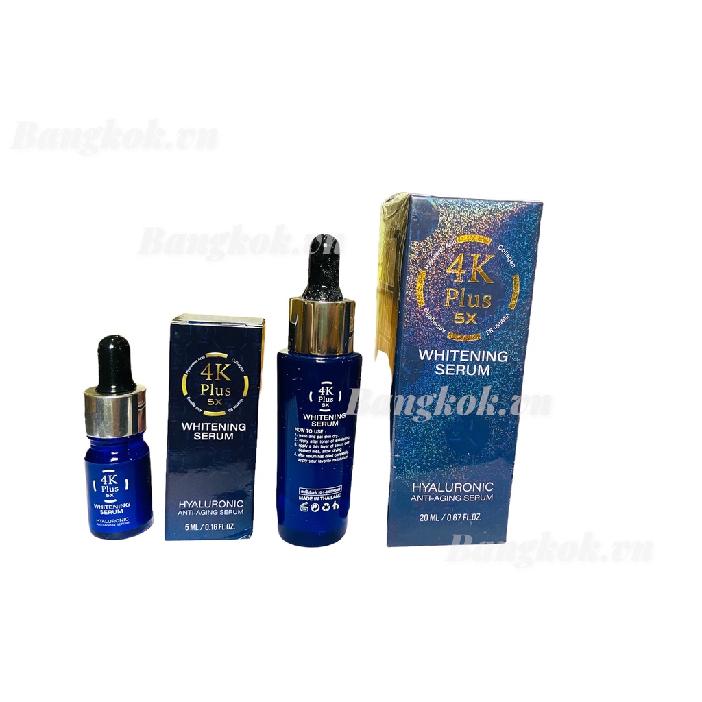 Serum dưỡng trắng da 4K plus Thái Lan 20ml