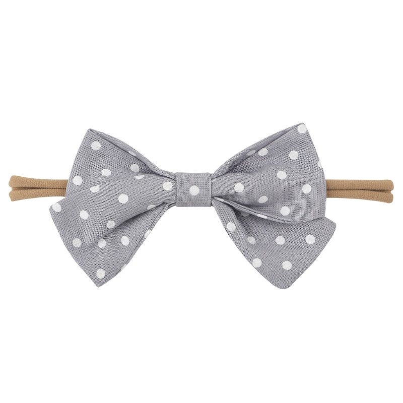 Băng Đô Thắt Nơ Bằng Vải Cotton Mềm Co Giãn Cho Bé Gái