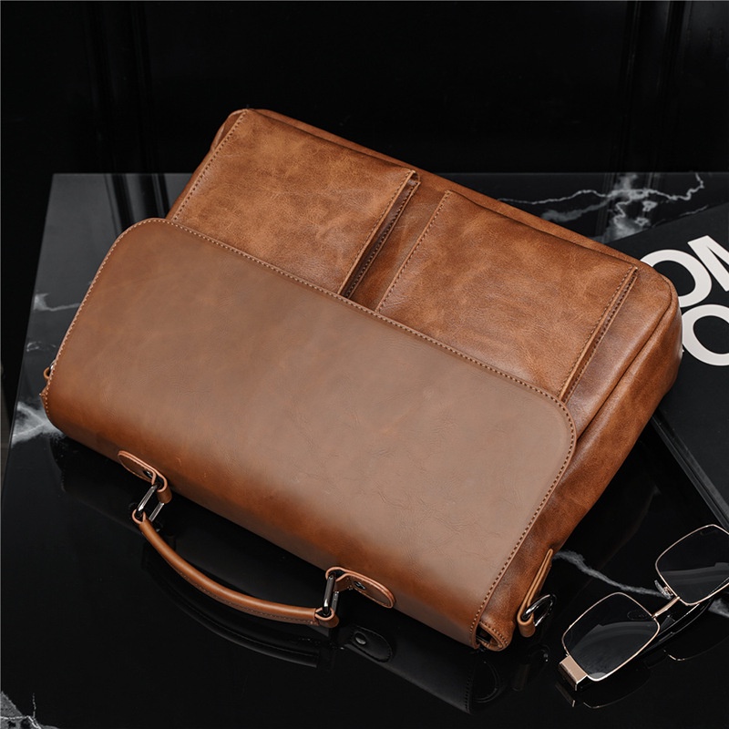 Túi đeo chéo da ngựa 100% phong cách retro Hàn Quốc cho nam
 | BigBuy360 - bigbuy360.vn