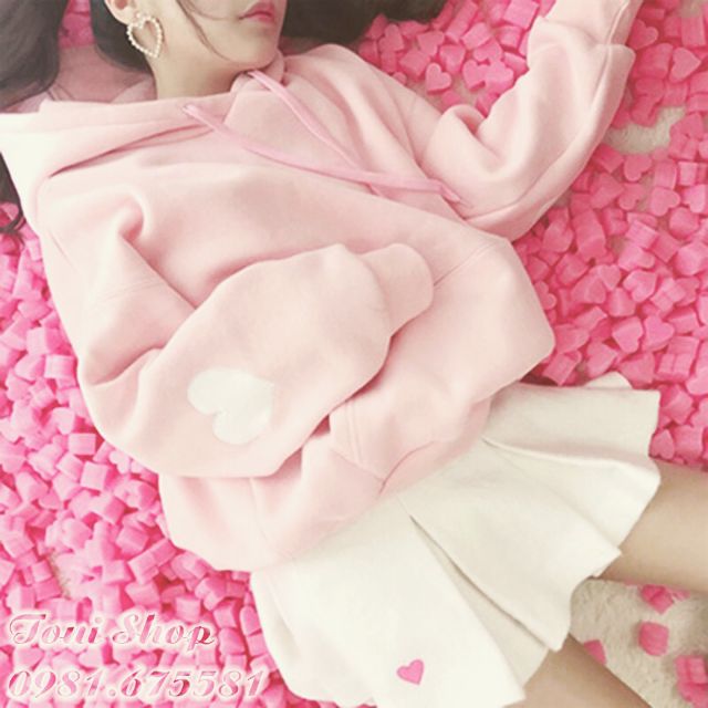 ÁO KHOÁC NỈ HD126 (Tim Thêu Tay)