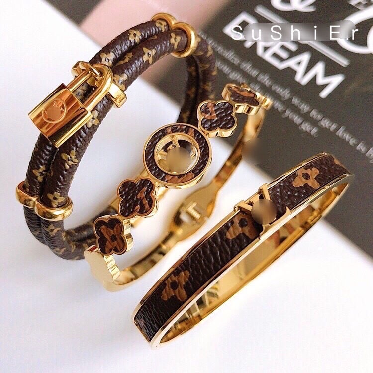 Vòng Tay Lv Bằng Thép Titan Chống Phai Màu Thời Trang Dành Cho Nữ