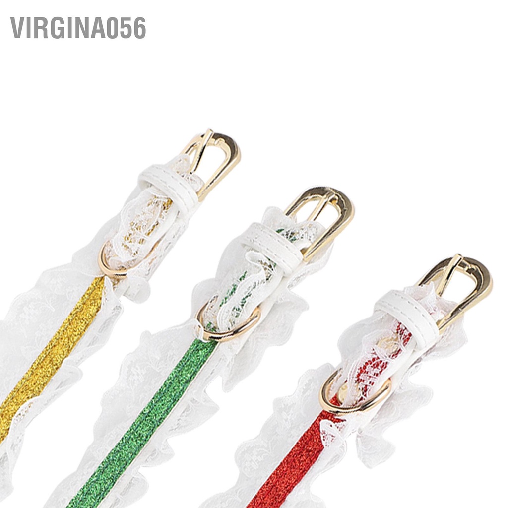 Virgina056 3 CÁI Giáng Sinh Pet Collar Trang Trí Chuông Ren Đẹp Cho Chó Mèo Nhỏ