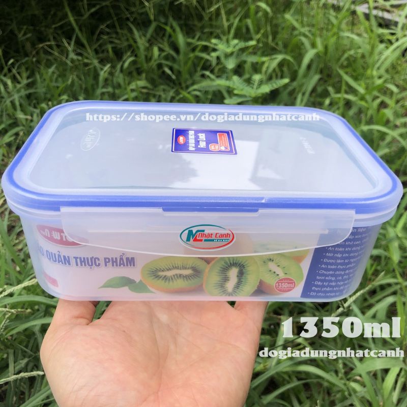 HỘP NHỰA BẢO QUẢN THỰC PHẨM có khóa 4 cạnh dùng được trong lò vi sóng