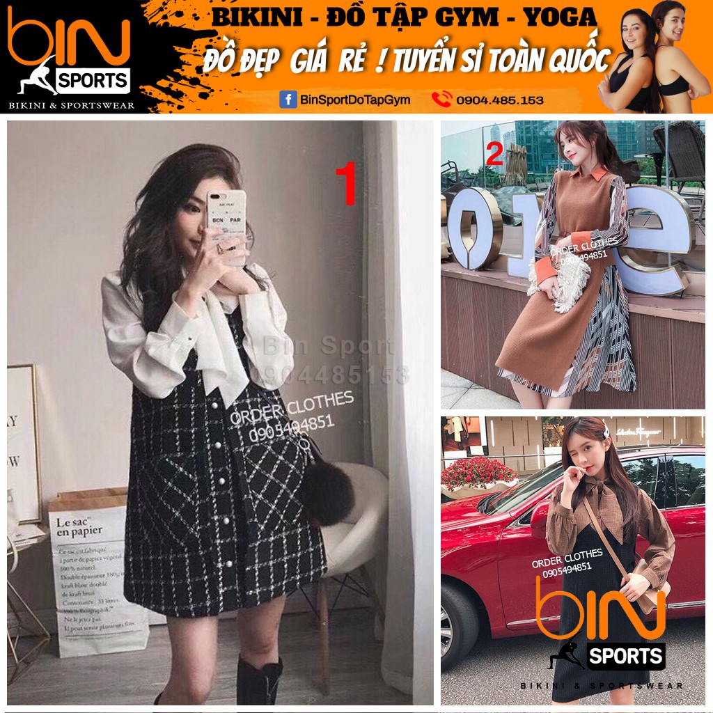 Đầm Nữ Len Mùa Đông Quảng Châu Cao Cấp Bin Sports XH001