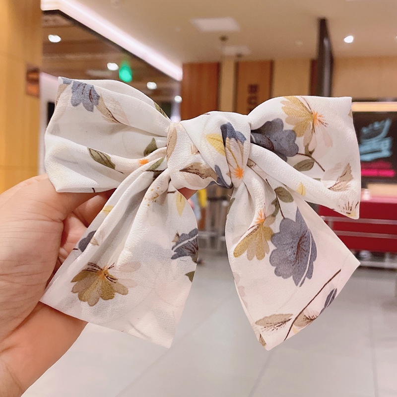 Kẹp tóc hình nơ lớn bằng thép không gỉ phong cách Hàn Quốc thanh lịch cho nữ