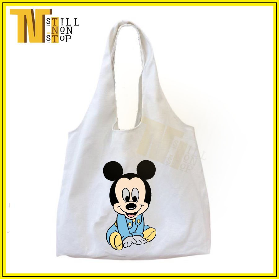 Túi đeo vai (VẢI CANVAS MỀM - QUAI LIỀN) - CHUỘT MICKEY