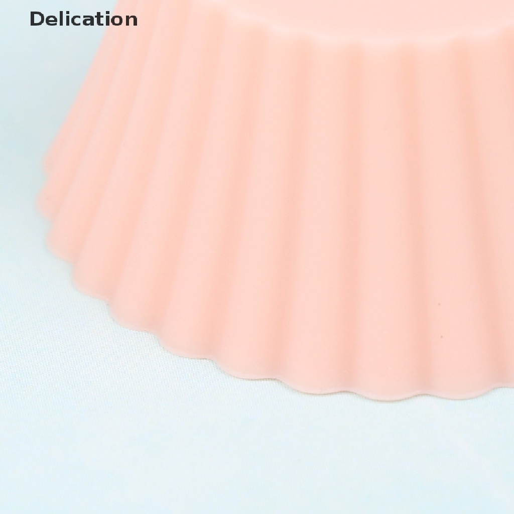 Set 10 Khuôn Silicone Làm Bánh Muffin Mini Hình Tròn Tiện Dụng
