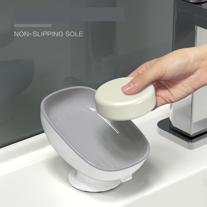 Giá Đỡ Xà Phòng Mút Rửa Chén Hai Tầng Thiết Kế Giác Hút Mạnh Thời Trang Có Giác Hút Mạnh Cho Nhà Bếp Nhà Tắm