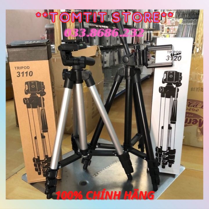 Gậy chụp ảnh tripod 3120 cao cấp, cứng cáp, chắc chắn, tiện lợi, kèm remote kết nối bluetooth