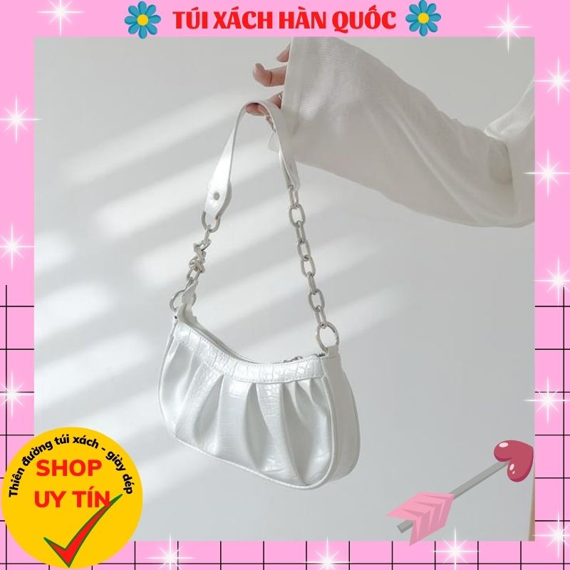 Túi Kẹp Nách Nữ Xách Tay Da Rắn Phối Xích HQ 501