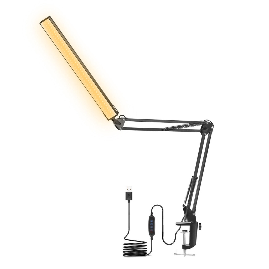 Đèn LED để bàn bằng kim loại có thể điều chỉnh độ sáng tiện dụng