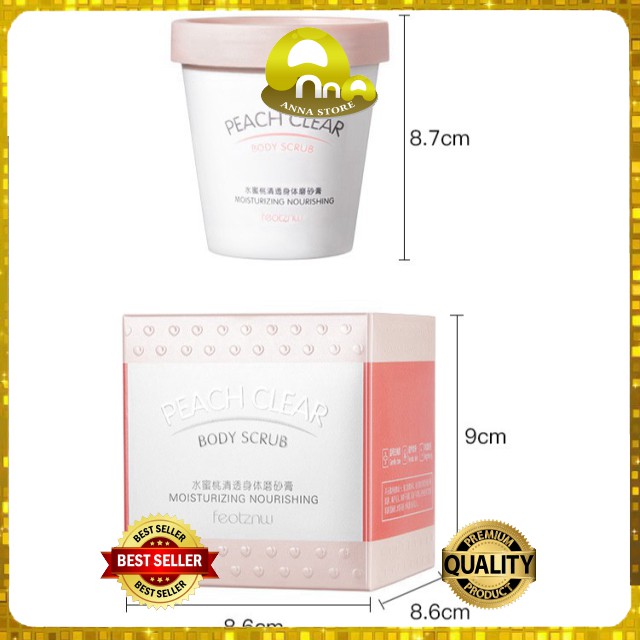 [100% SÁNG MỊN DA] Kem Tẩy Da Chết Peach Clear Body Scrub 200ML, Trị Mụn, Dưỡng Ẩm, Làm Đẹp Da Cam Kết Chất Lượng -Anna | BigBuy360 - bigbuy360.vn