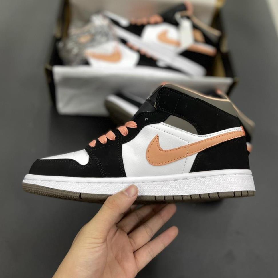 BIG SALE Giày Sneaker Jordan Mid Hồng Trắng Giày Thể Thao Nam Nữ Cao Cổ Full Phụ Kiện | BigBuy360 - bigbuy360.vn