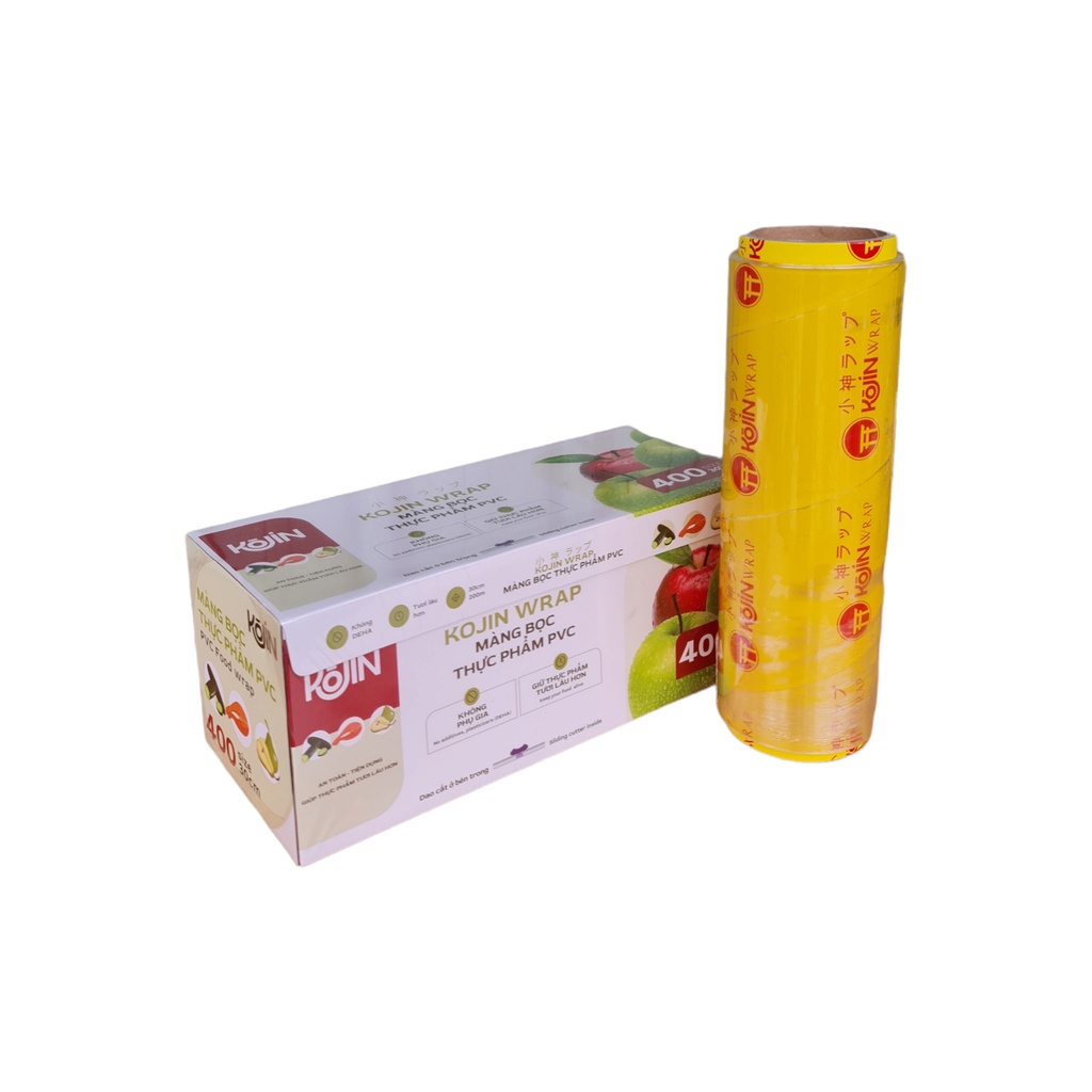 Màng bọc thực phẩm an toàn KOJIN Chính Hãng cuộn màng bọc thực phẩm co giãn màng bọc thức ăn có dao cắt 30cm
