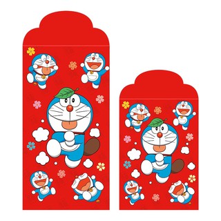 Bộ 10 Bao Lì Xì Đỏ Đội Lá Hồ Ly Doremon Doraemon