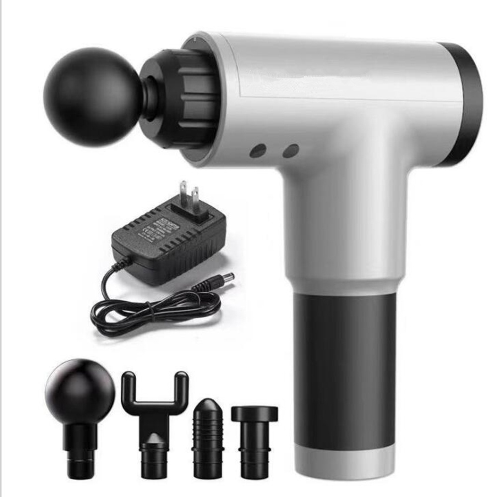 Máy massage cầm tay JESSE 4 đầu massage 6 cấp độ thư giãn trị liệu giảm đau cứng cơ hiệu quả. Hàng Chính Hãng.