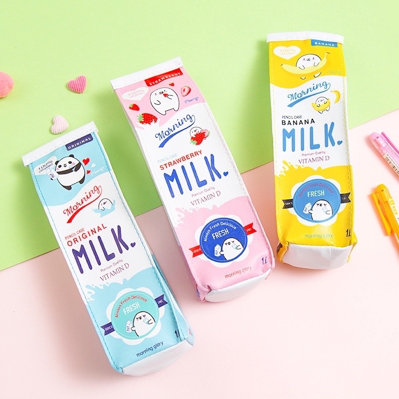 Túi bút hình sữa